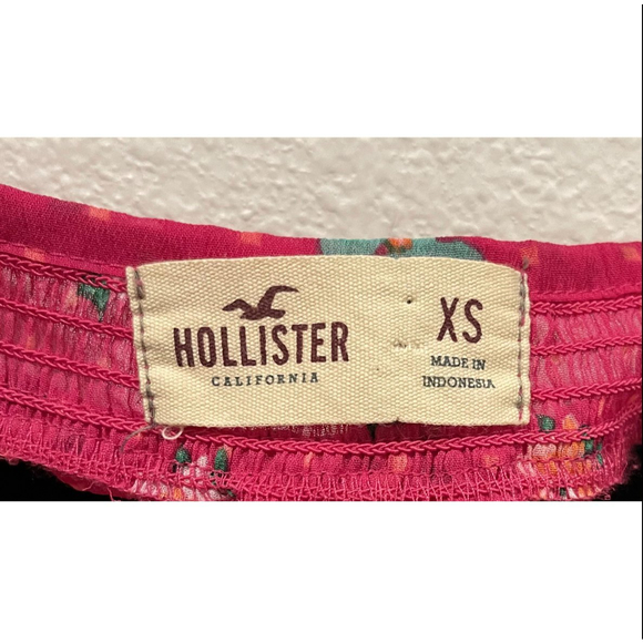 HOLLISTER Pink Floral Sheer Blouse - Picture 2 of 5